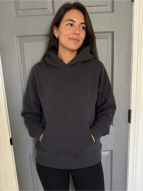 Lululemon Black Loungeful Hoodie Pullover - Size 6